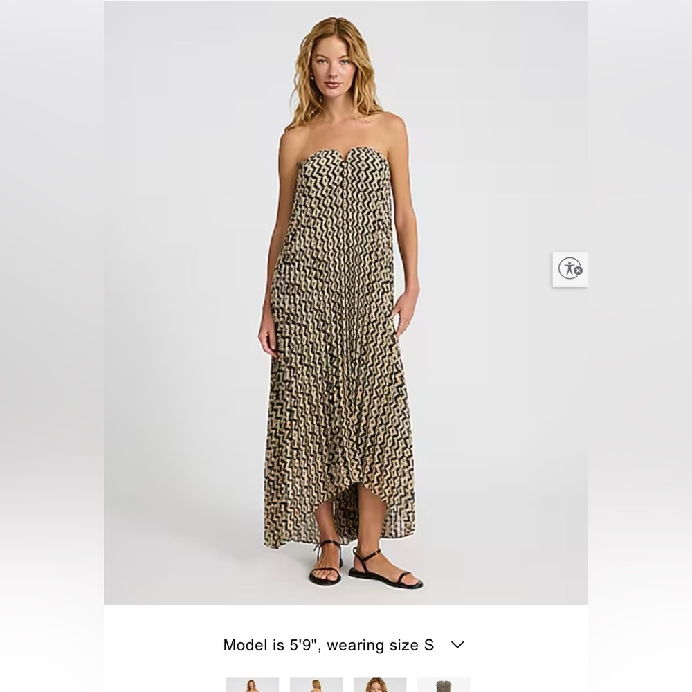 Express Geometric Patterned Dress - Black and Tan